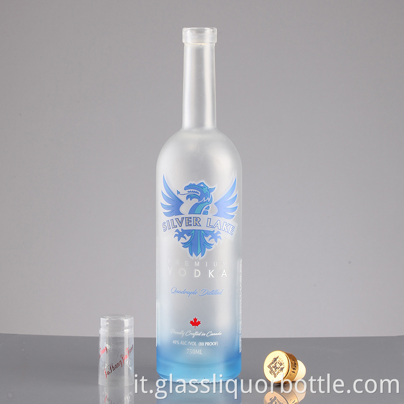 Custom Clear Whisky Glass Bottle